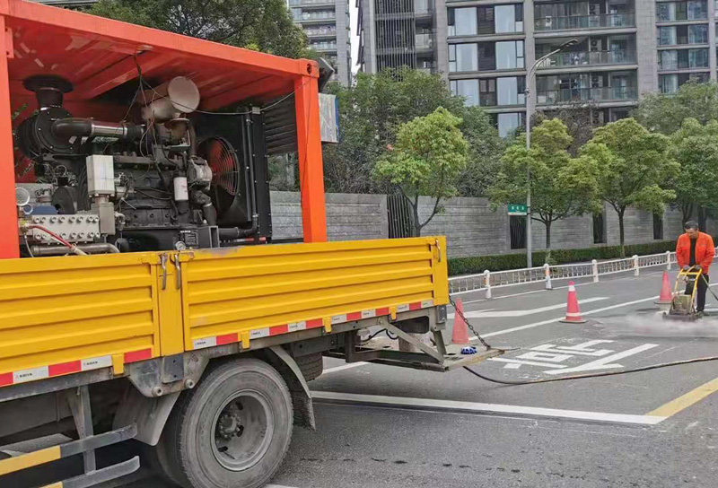 标线清除施工